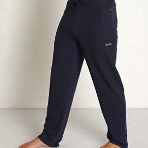 Hugo Boss Lounge Pants Mens SzLarge Navy Blue Thermal material Loose Fit